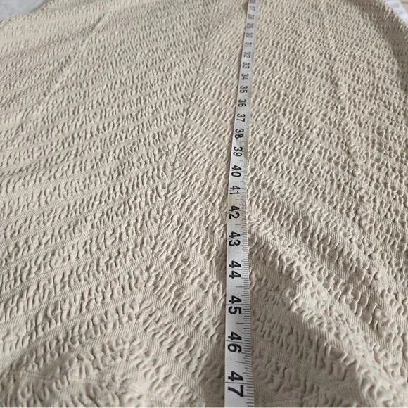 NWT Free People Textured Cottage Knit Midi Dress Neutral Ivory Open Back M/L - Picture 13 of 16